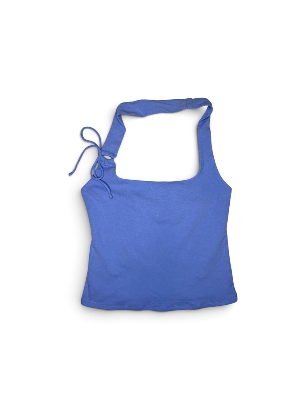 Wild Fable Women’s Blue Halter Neck Tank Top with Side Tie Design